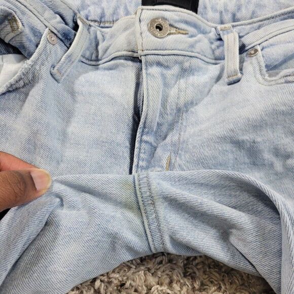 Edgely by Maurices Jeans Womens 6 Straight Cargo Light Wash Denim Stain Flaw* - Picture 4 of 7